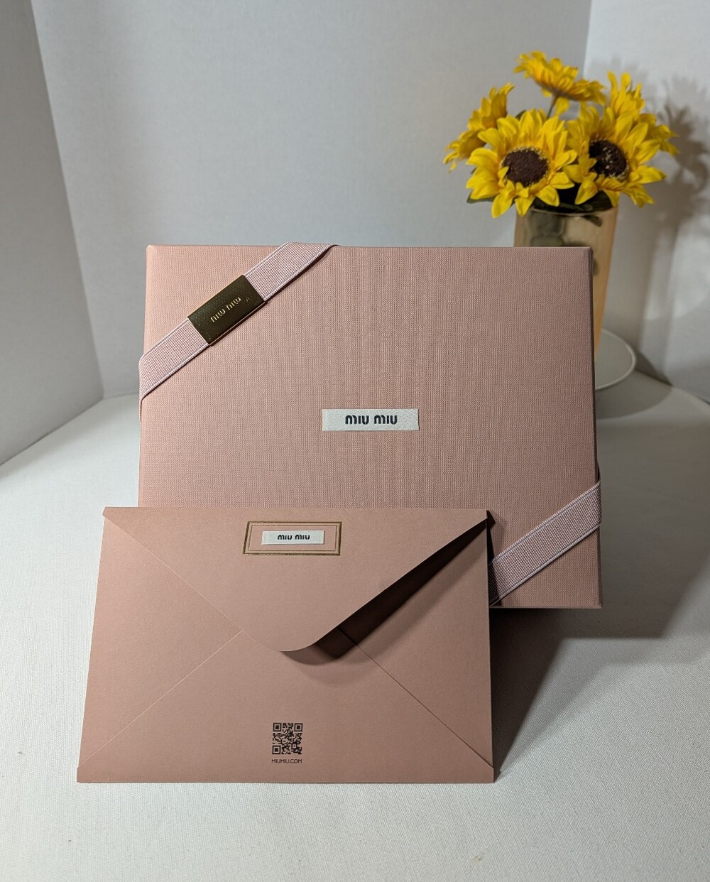 Miu Miu Gift Box with Envelope - Dusty Pink